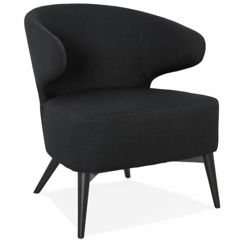 Fauteuil Crapaud Tissu Noir TARAMUNDI - Pouf et fauteuil design