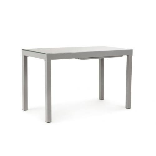 Table Extensible Verre Gris SORIANA - Promos salle a manger