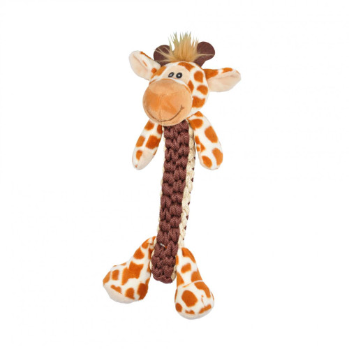 Jouet Peluche pour Animaux + Corde Girafe H34*22cm Sonore - Accessoires animaux