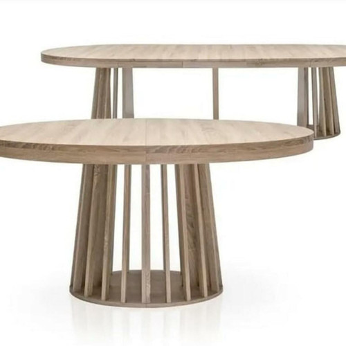 Table ovale extensible Eliza Chaîne clair 3S. x Home  - Table basse bois design