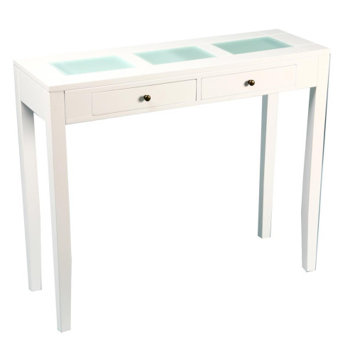 Table Console Blanche ANNY - Promos deco design 20 a 30