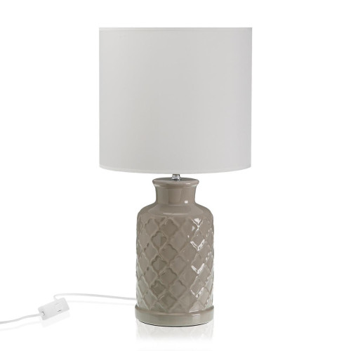 Lampe Cylindre Gris LOA - Lampe a poser design