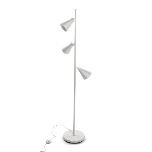 Lampe Sur Pied MIRA 3 Spots Blanche - Lampadaire design