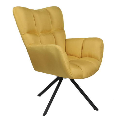 Fauteuil Pivotant Washington Jaune 3S. x Home  - Pouf et fauteuil design