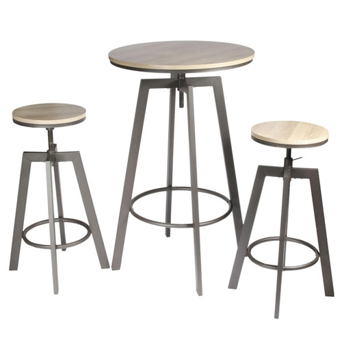 Table Mange Debout 2 Tabourets Réglables ARIA 3S. x Home  - Table de bar design