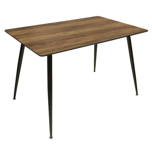 Table de Repas Imitation Bois 115X75X75cm - Promos deco design 10 a 20