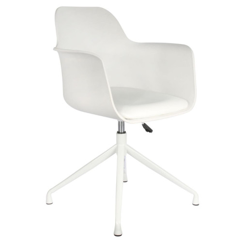 Fauteuil Pivotant Chicago Blanc 3S. x Home  - Pouf et fauteuil design