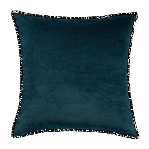 Coussin 45x45cm Bleu Paon en coton HOTEL TROPIK - Textile design