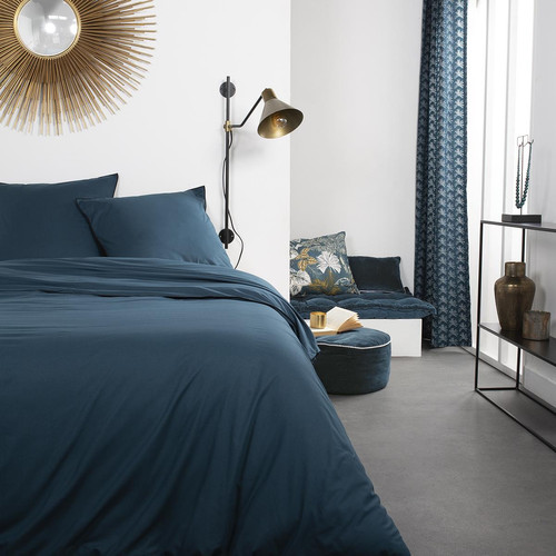 Parure de lit 2 personnes en Coton Bleu HOTEL TROPIK PLAZA - Parure de lit bleu