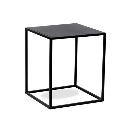 Table/bout de canape en métal noir HAGEN - Table basse noir design