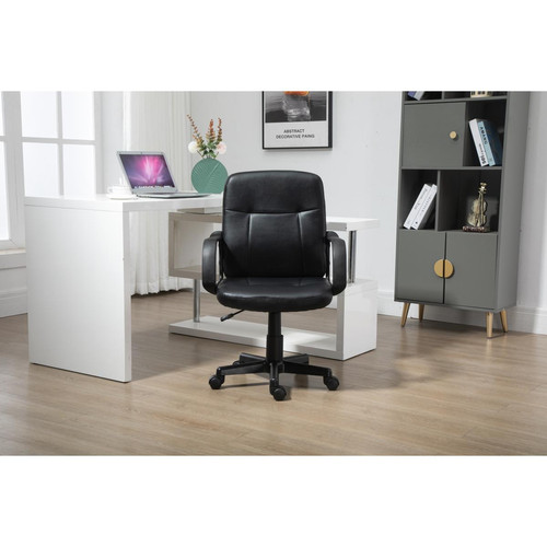 Chaise de bureau ergonomique réglable noir JERSEY - Chaise de bureau noir