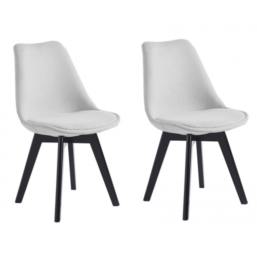 Lot de 2 chaises scandinaves Gris NYBORG 3S. x Home  - Chaise metal design