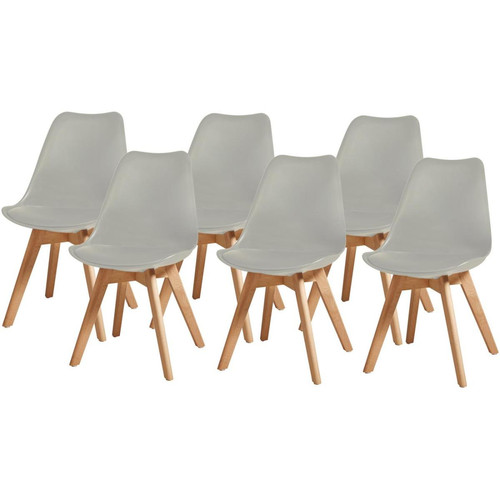 Chaise BJORN Gris avec coussin 3S. x Home  - Deco meuble design scandinave