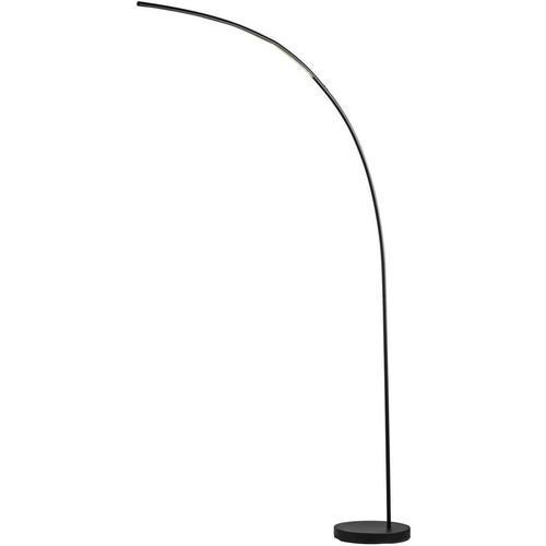 Lampadaire Noir en Métal LED ARCL 3S. x Home  - Lampadaire bois design