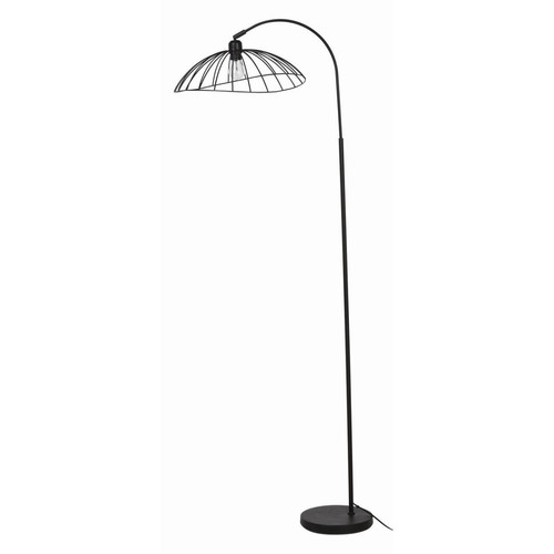 Lampadaire en Métal noir et abat jour armaturée ETOILE 3S. x Home  - Lampe noire design