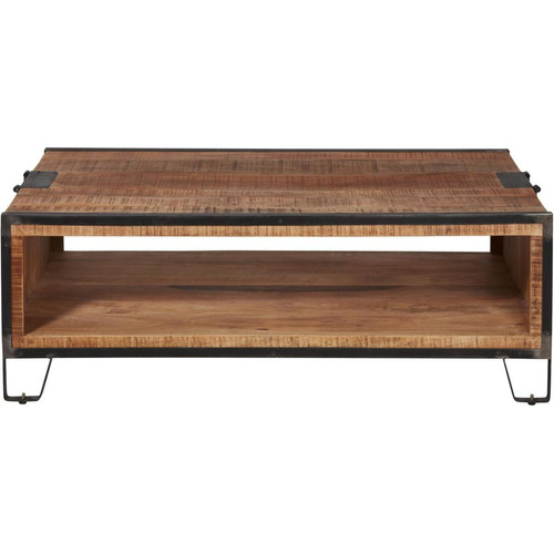 Table Basse BENGALE bois Mango 125x60x45 3S. x Home  - Table basse