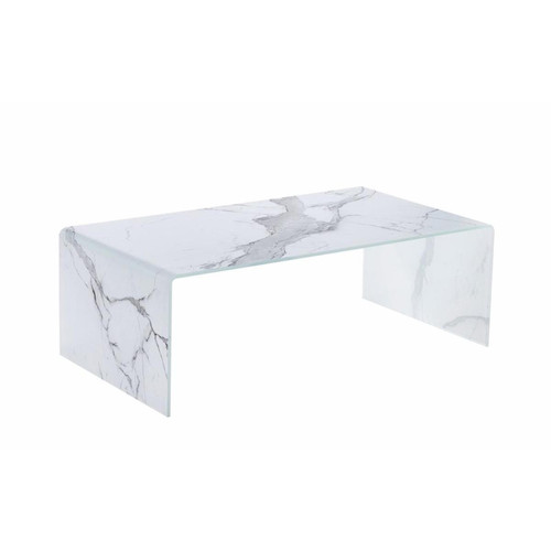 Table Basse MARBLE 110x60x38 H 3S. x Home  - Table basse blanche design