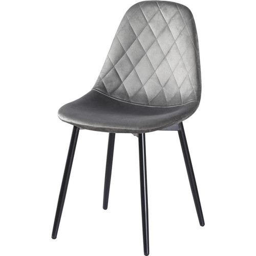 Chaise HONFLEUR Gris  3S. x Home  - Chaise metal design