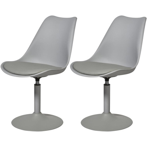 Lot de 2 chaises STEEVY Scandinave Gris 3S. x Home  - Chaise design