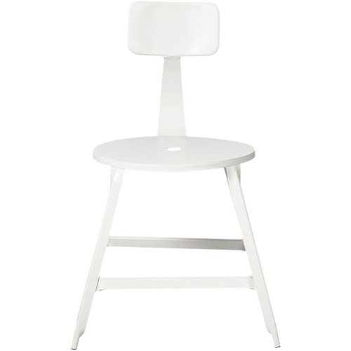 Lot de 2 Chaises Loft Métal Industriel blanc 3S. x Home  - Chaise design et tabouret design