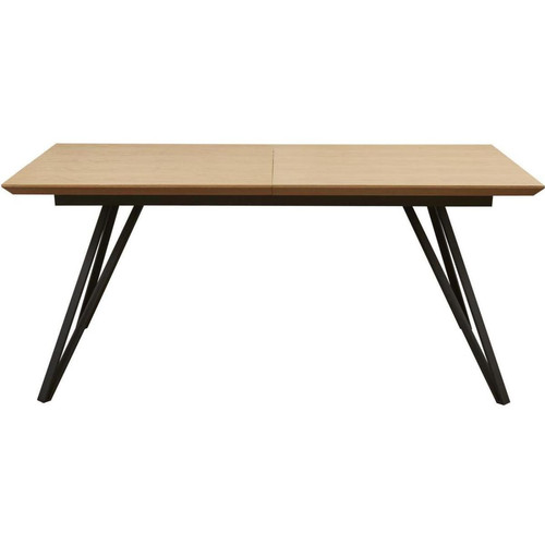Table de repas St Mortiz Noir & Marron 3S. x Home  - Table en bois design