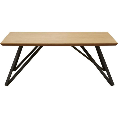Table basse St Mortiz Noir & Marron 3S. x Home  - Table basse noir design