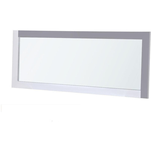 Deco Miroir design en bois laque PLYMOUTH Gris  - 3S. x Home - Miroir rectangulaire design