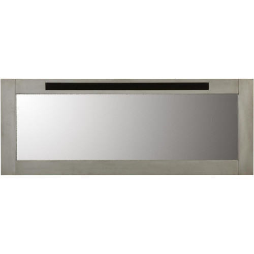 Miroir rectangulaire contour bois METEOR gris - 3S. x Home - Déco et luminaires