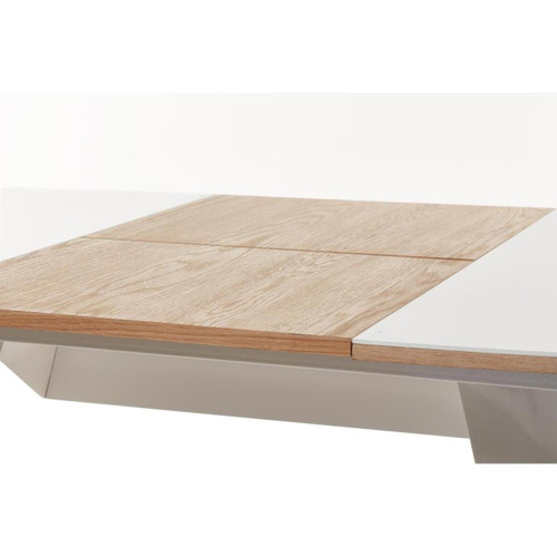 Table de repas  ovale en bois laque avec rallonge ELLIPSE Blanc