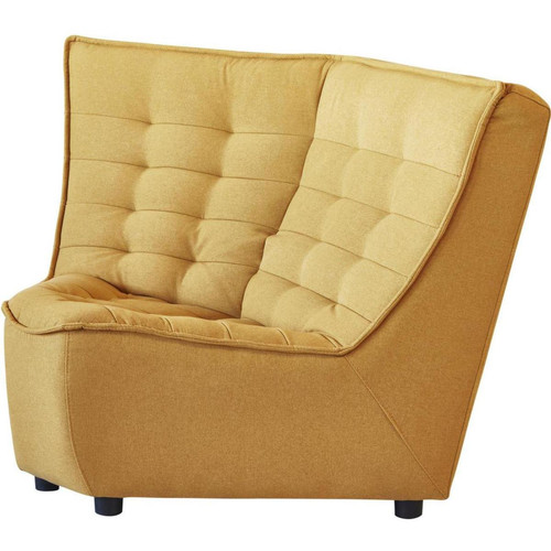 Canapé d'angle assise en tissu COLUMBO Jaune 3S. x Home  - Canape 2 places design