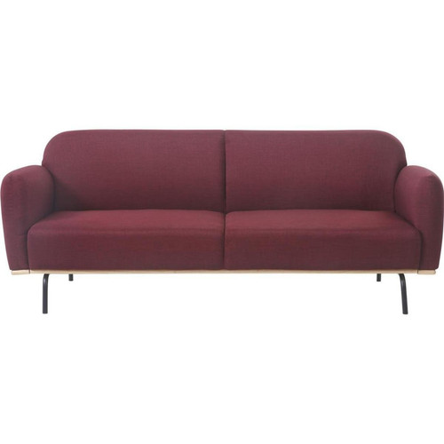 Canapé en velours pieds en metal noir CHEPARTON Rouge  3S. x Home  - Banquette et canape design