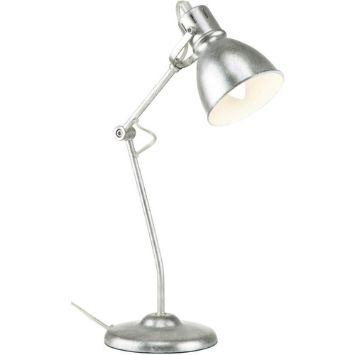 Lampe de bureau réglable en métal Alana Argent  3S. x Home  - Lampe a poser blanche