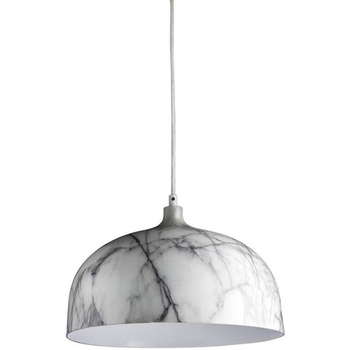 Suspension en métal imitation marbre Olla D30 cm Grise 3S. x Home  - Suspension design