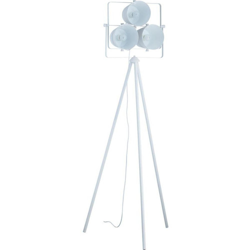 Lampadaire moderne avec 3 projecteurs en métal Asare Blanc  3S. x Home  - Lampadaire blanc design