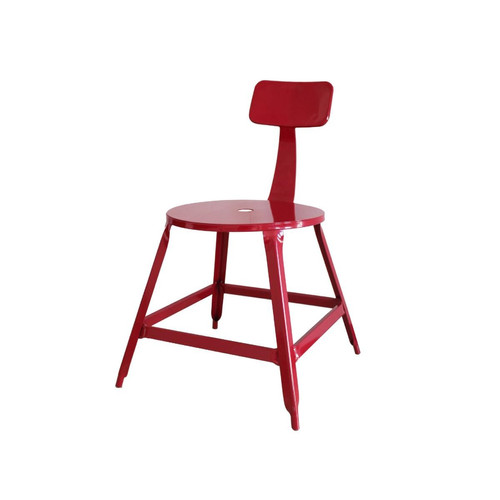 Lot de 2 chaises en metal style industriel LOFT Rouge  3S. x Home  - Chaise design et tabouret design