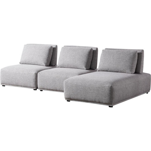 Canapé d'angle en tissu TORINO Gris  - 3S. x Home - Salon meuble deco