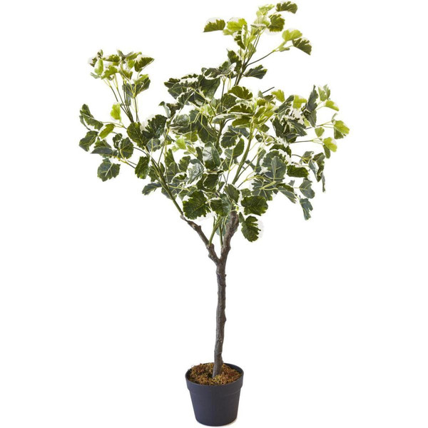 Plante artificielle et pot noir OLLA Vert 115 cm
