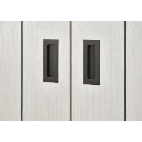 Armoire 2 portes en bois et tiroir sous-jacent BERNADO Blanc et noir
