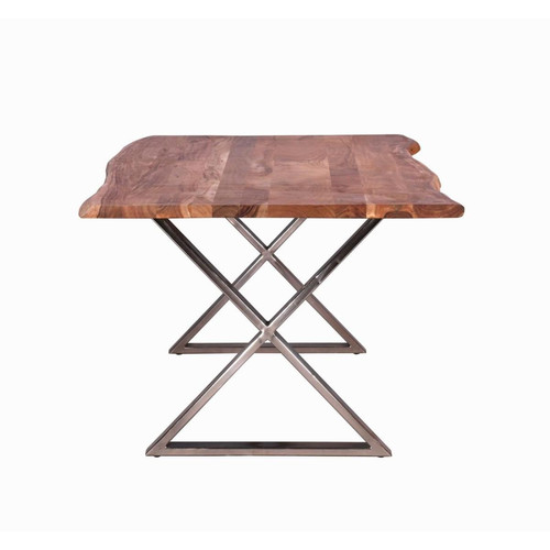 Pied en croix pour table de repas en métal Goa cross Gris  3S. x Home  - Table a manger design