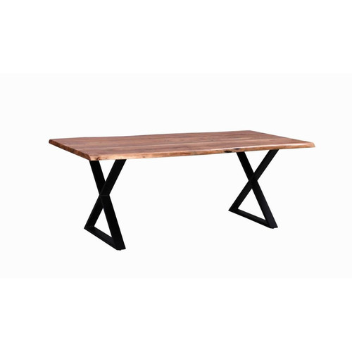 Pied en croix pour table de repas en métal Goa cross Noir 3S. x Home  - Table design