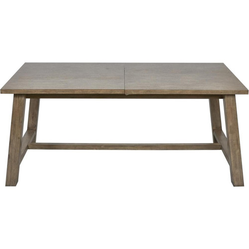 Table de repas en acacia massif avec allonge NOEMI Marron 3S. x Home  - Table a manger design
