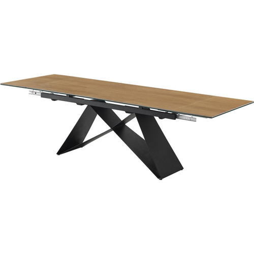 Table de repas design moderne en céramique ELECTRA Marron  - 3S. x Home - Table design
