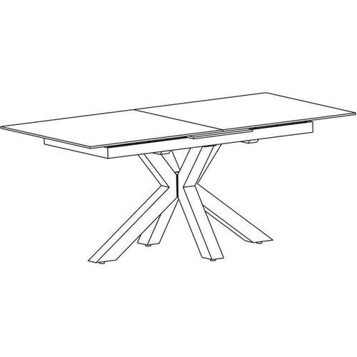 Table de repas plateau céramique MARISSA Gris Anthracite 3S. x Home  - Table design