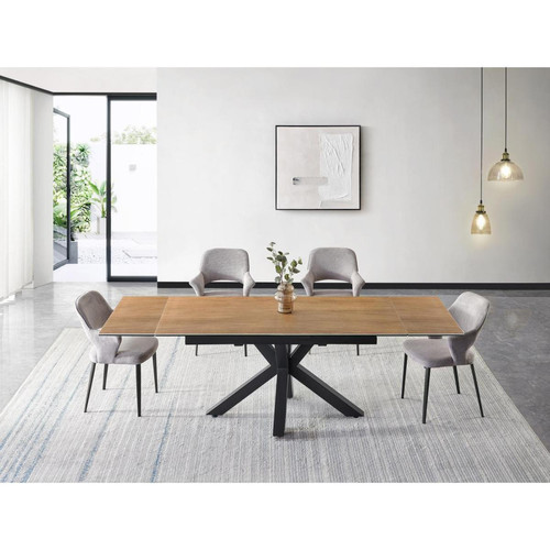 Table de repas plateau céramique MIA Marron  3S. x Home  - Nouveautes deco design