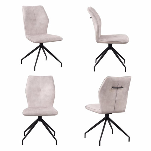 Lot de 4 chaises JULES Beige 3S. x Home  - Chaise design et tabouret design
