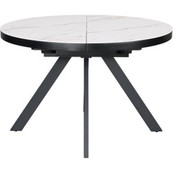 Table de repas ronde plateau céramique 