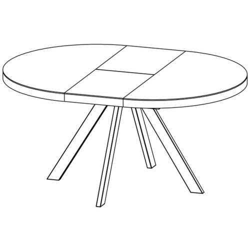 Table de repas ronde extensible plateau céramique Roma Marron  3S. x Home  - Table design