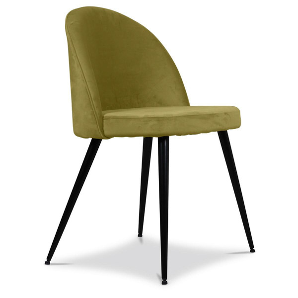 Chaise Velours Vert Olive BRAILY