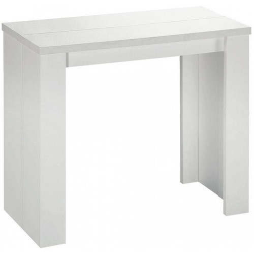 Console extensible blanche 190cm mat BROADWAY - Table design