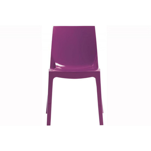Chaise Design Violette Laquée LADY - Meubles deco chic